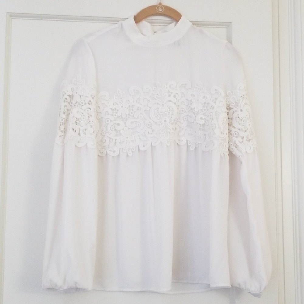 White Lacey blouse